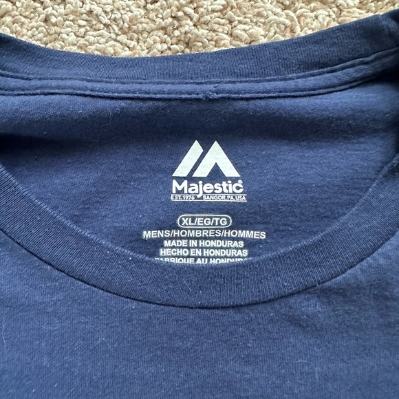 Majestic Houston Astros T-Shirt Mens XL Navy Blue MLB Baseball Short Sleeve - Picture 3 of 3